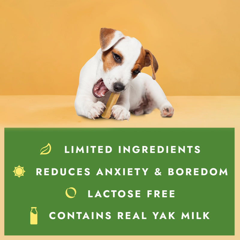 William Hunter Yak Cheese Himalayan Dog Chews - Long Lasting 100% Natural High Protein Dental Dog Chews for Aggressive Chewers (5 Pack Small) 5 Pack Small