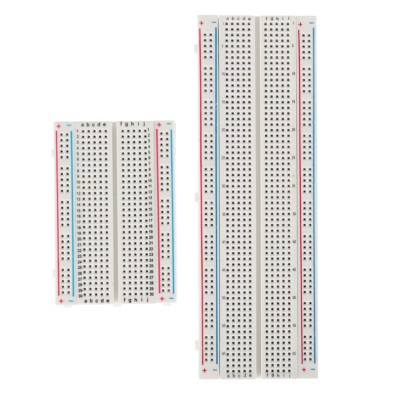 BOJACK 1Pcs 803 Tie points and 1 Pcs 400 Tie Points Solderless Breadboard and 65 Pcs Flexible Breadboard Jumper Wires and 6PCS 170 Points Mini Solderless Breadboard