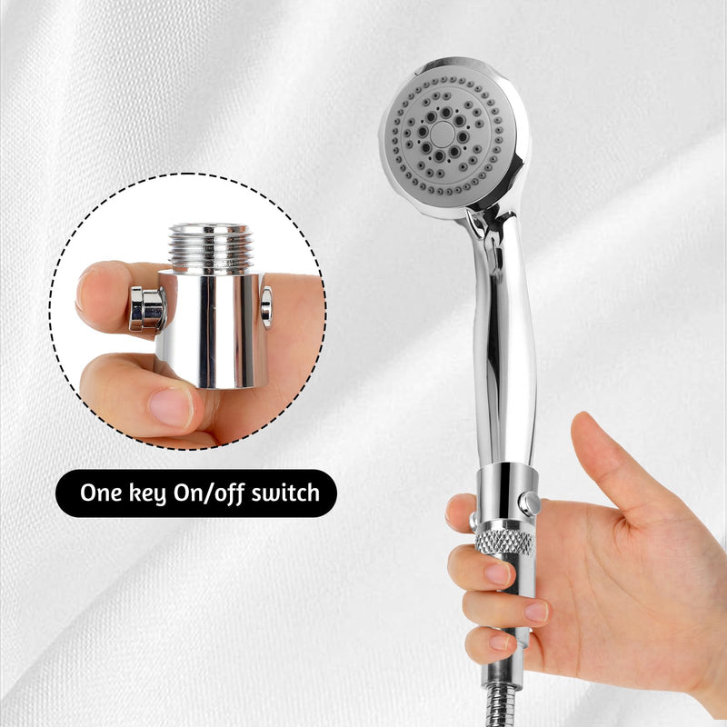 cobee 2 Pack Shower Head Shut Off Valve, G1/2'' Water Flow Control Valve Volume Adjust Valve, Universal Size Water Shut Off Valve for Shower Arm and Hose or Bidet Sprayer(2Pcs) 2Pcs