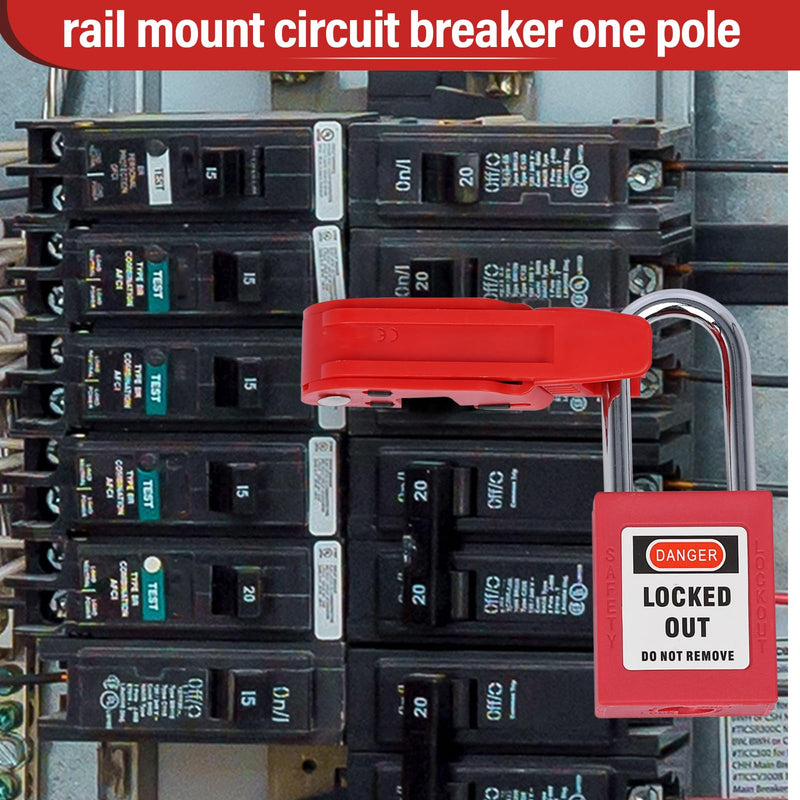 Circuit Breaker Lockout, Lockout Tagout Breaker Lock for Standard Single and Double Toggles, Pack of 12 12pcs (for Standard & Double Toggles)