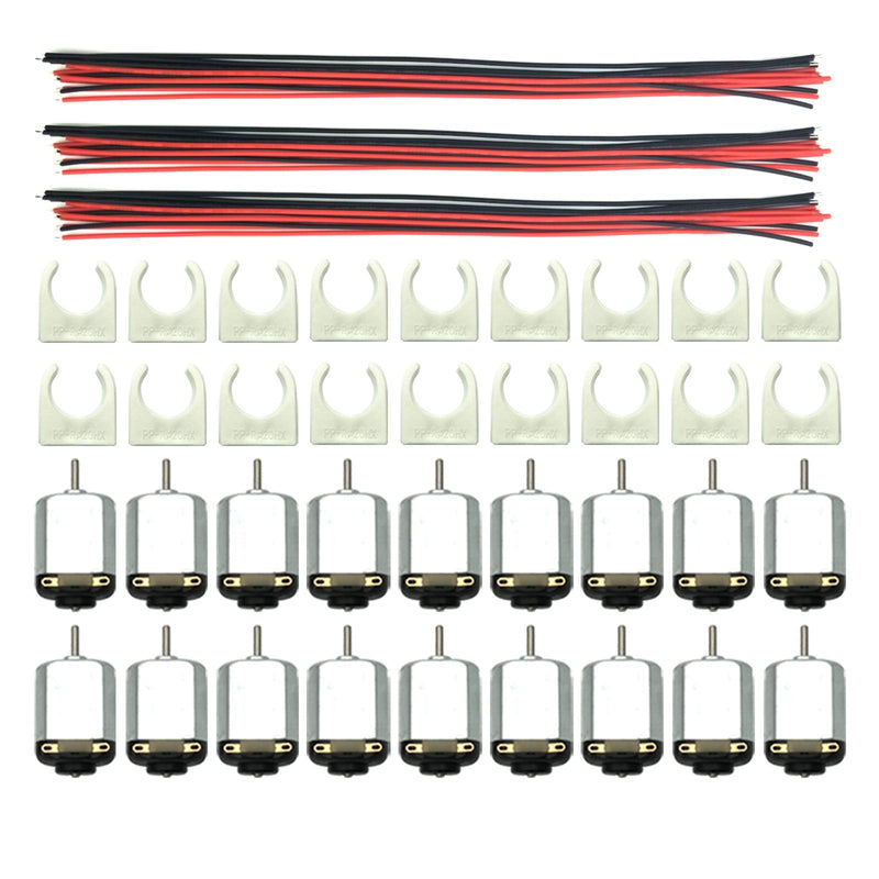 EUDAX 18 Set DC Motors Kit,Mini Electric 1.5-3V 24000RPM Hobby Motor with AA Battery Holder for STEM DIY Toy