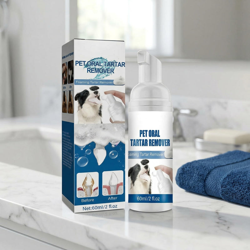 Dog Dental Foaming Care Spray, Dogs Teeth Oral Care Cleaning Spray, Pet Foaming Clean Teeth for Pet Cats and Dogs, Reduce Plaque & Tartar, Support Clean & Teeth and Aid in Daily Oral Use - 2 fl. oz