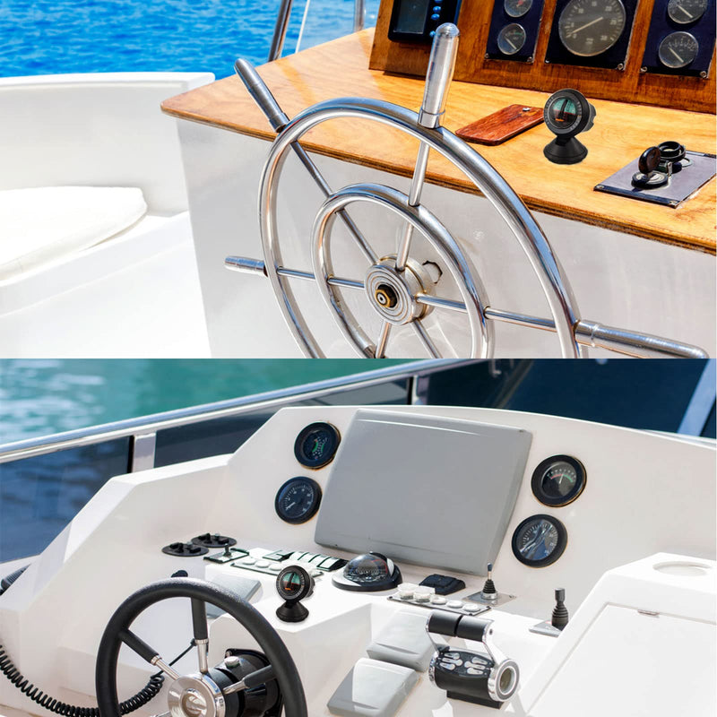 Adjustable Ball Compass with Slope Meter, Car Slope Indicator Automotive Inclinometer Gradient Balancer Tool for Car Marine Boat Ship