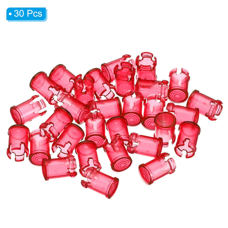 PATIKIL 5mm Emitting Diode Holder, 30 Pack LED Holder Clip Mounting Bracket Socket Cap for Lamp Bulb Bezel Mount Panel LED Display, Red