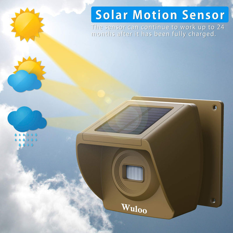 Expandable for Wuloo Solar Wireless Driveway Alarm System (Only Sensor, CAN NOT Work Without Receiver) Sensor only