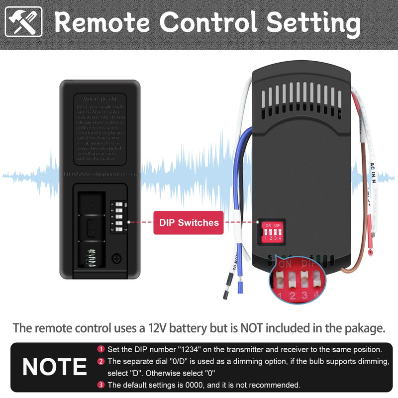 Universal Ceiling Fan Remote Control Kit,Hampton Bay Fan Remote Kit Replacement for Hunter,Harbor Breeze, Home Decorators,3-Speed, Light Dimming,Time Delay, KUJCE10320/TR222A,2AAZPHD3/HD3,98130 Universal Remote Kit