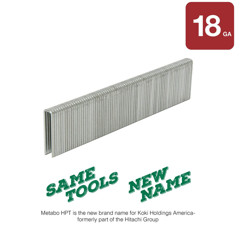 Metabo HPT 1/4 Inch x 5/8 Inch 18 Gauge Electro Galvanized Finish Staples | 1,000 Count | 21100SHPT 1/4" x 5/8" - 18 GA EG