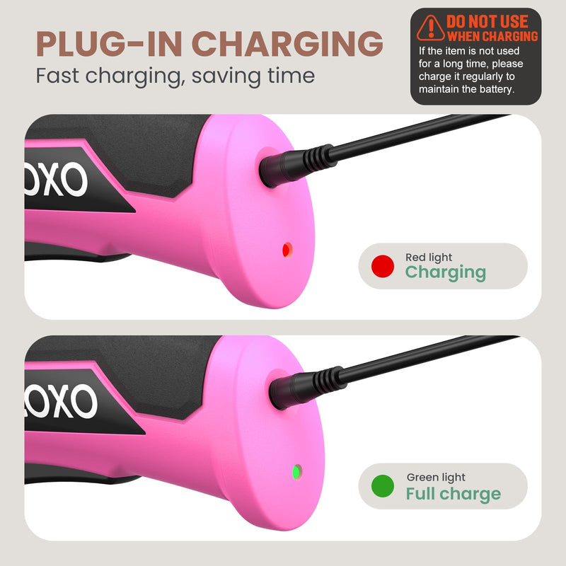 VLOXO Cordless Electric Scissors Electric Box Cutter for Cardboard Pink
