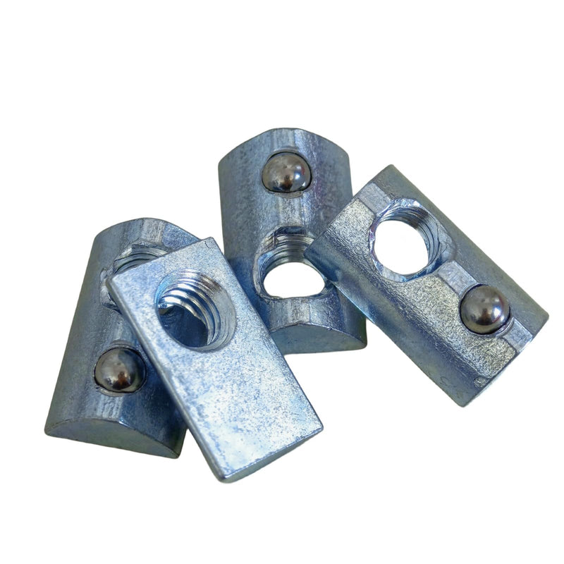 5/16-18 Steel Roll in T-nut with Ball Spring, Suitable for 15 Series or 40 Series Aluminum Extrusion Profile Rail (20 Packs)