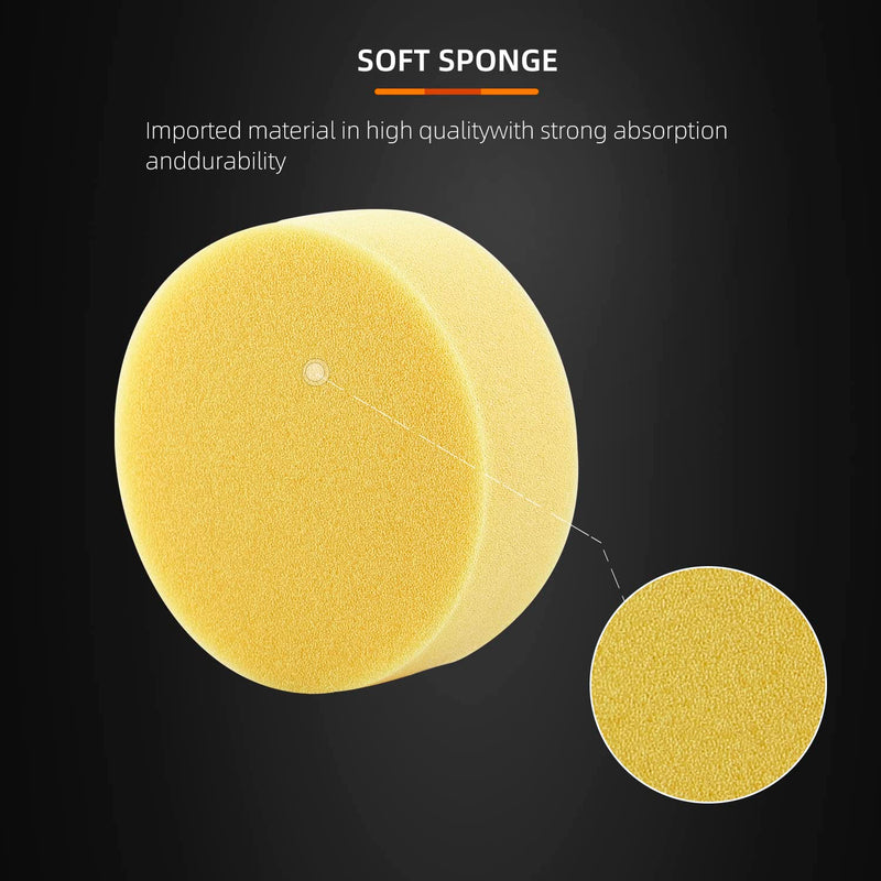 Polishing Pad, 50pcs 3 inch(80 mm) Sponge Buffing Pads, Foam Polishing Pad Kit for Car Sanding, Polishing and Waxing 3 inch 50PCs
