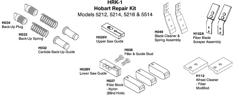 Repair Kit 5216, 5514, 5212, 5214 - Fits Hobart Saws