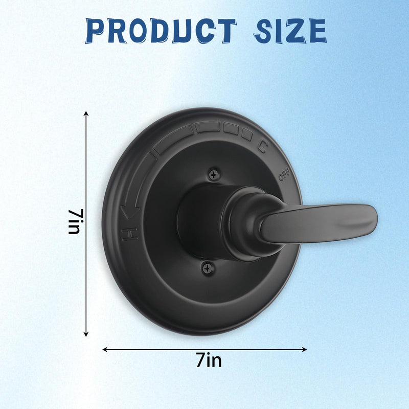 DFD Replacement for Delta 13/14 Series Shower Handle Trim Kit, for Delta R10000 Valve, Cartridge and Valve Not Included, Matte Black