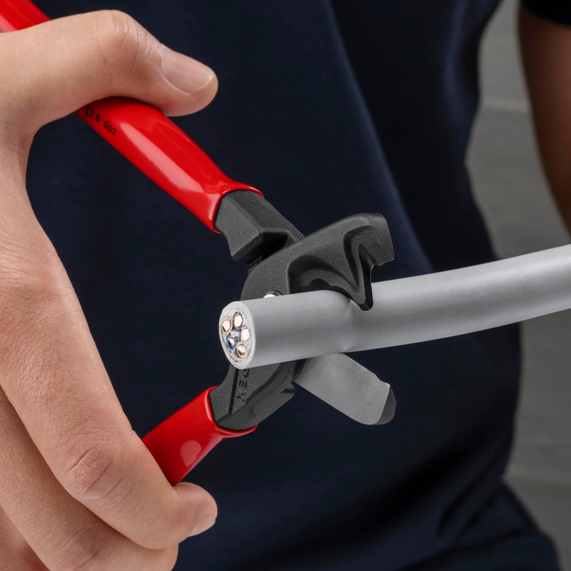 KNIPEX Tools 95 11 225 SBA StepCut® XL Cable Shears, 9"