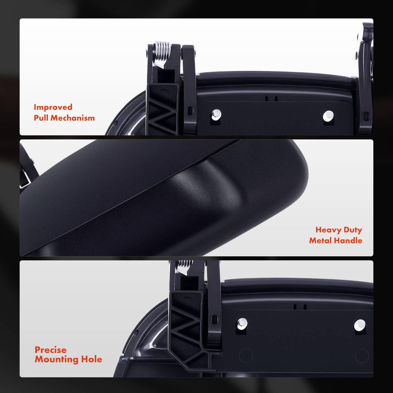A-Premium Upgraded Metal Tailgate Handle Liftgate Latch Handle Compatible with Ford F-150 1997-2003, F-250 1997-1998, F-150 Heritage 2004, F-250 F-350 F-450 F-550 Super Duty 1999-2002, Textured Black