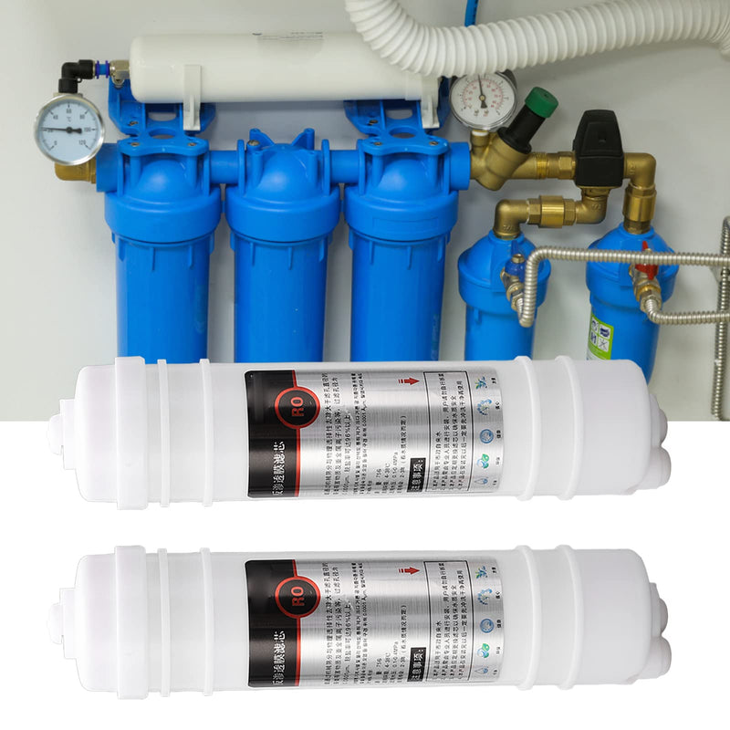 2Pcs 75GPD Water Purifier Replacement Filter with Integrated RO Membrane