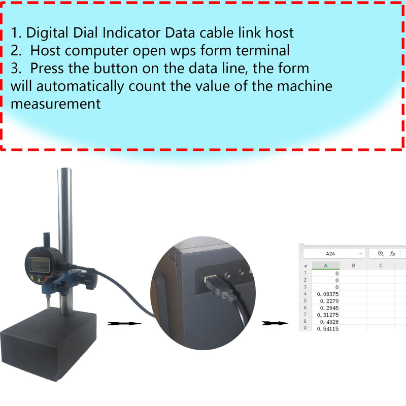 Rs231 Data Cable for Digital Dial Indicators cable R231