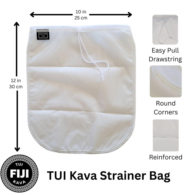 KAVA STRAINER FILTER BAG | 75 Micron Nylon Commercial Food Grade Quality | BPA-Free | Nut Milk Bag | 10 x 12 inch | Durable Multiple Usage | Reusable | Washable | Environment friendly packaging