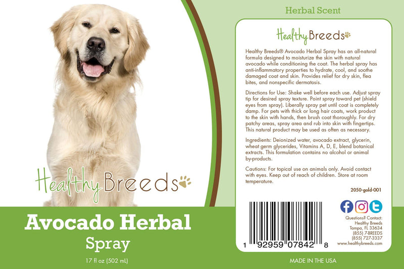Healthy Breeds Golden Retriever Avocado Herbal Spray 17 oz