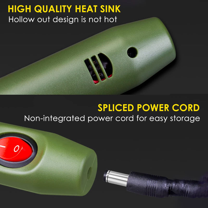 Electric Drill Rotary Tool Grinder Engraver Carver Accessory Kit for Agate Wood Carving Drilling Etching Sanding Polishing AC 100-240V 18000RPM (US Plug) (US Plug )