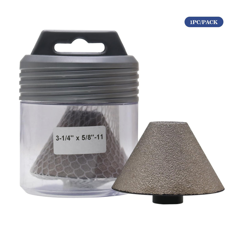 Diamond Beveling Chamfer Bits, 3-1/4” Diamond Countersink Bit with 5/8”-11 Thread for Enlarging Shaping Trimming Cleaning Existing Holes of Porcelain Granite Marble Ceramic (82mm) 3-1/4”(82mm)