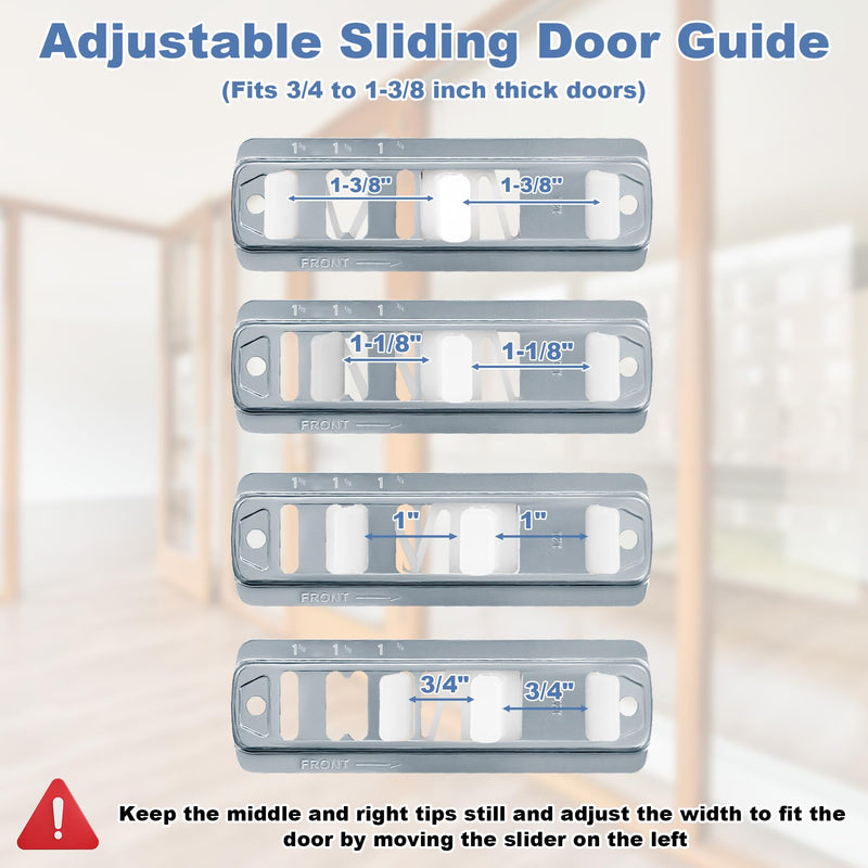 Sliding Closet Door Floor Guides with Carpet Risers,Closet Door Floor Guide Compatible with Prime-Line N 6560 Fits 3/4" to 1-3/8" Doors (8 Pack) 8 Pack