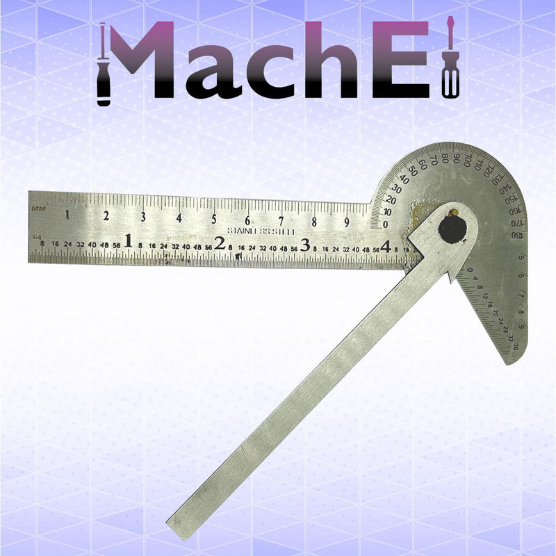 MachEl Multi-Purpose Protractor Square Rule Centre Finder Divider Drill Point Gauge - Your Ultimate Tool for Accurate Measurements and Marking
