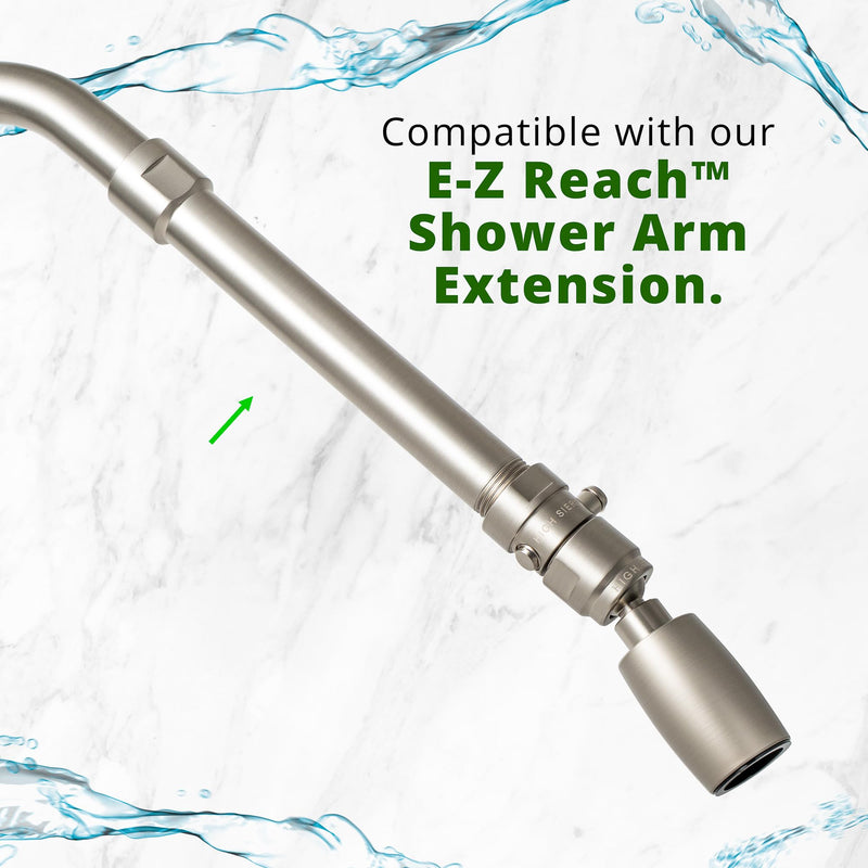 High Sierra® - CLASSIC™ Solid Lead-Free Metal 1.5 GPM Award Winning. Ultra Low Flow Shower Head with Trickle Valve. Patented Nozzle Never Clogs - Brushed Nickel Finish