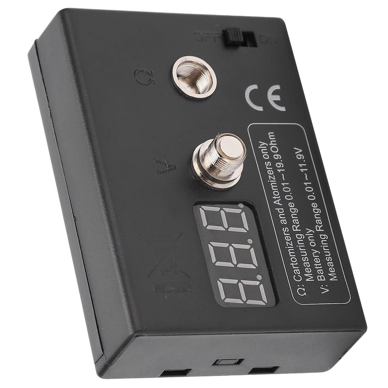 Digital Coil Resistance Tester, Resistance OHM Meter Measuring Reader Wire DIY Tool for Atomizer 3V 0.01 to 20Ω Coil Tester