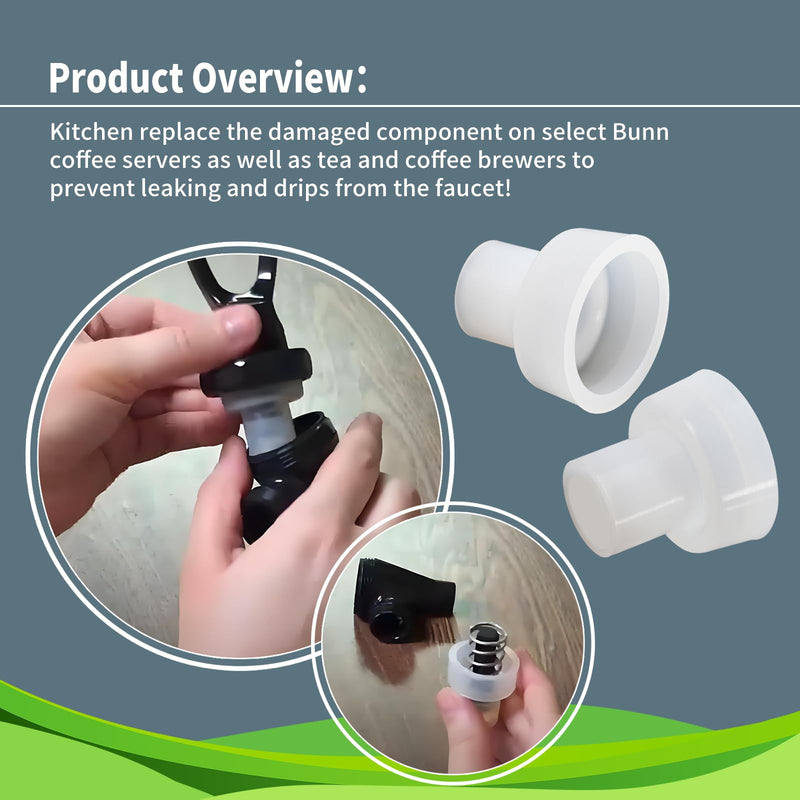 15 Pack 00600.1000 Faucet Silicone Rubber Seat Cup Replacement Parts, Compatible with Bunn Beverage Equipment