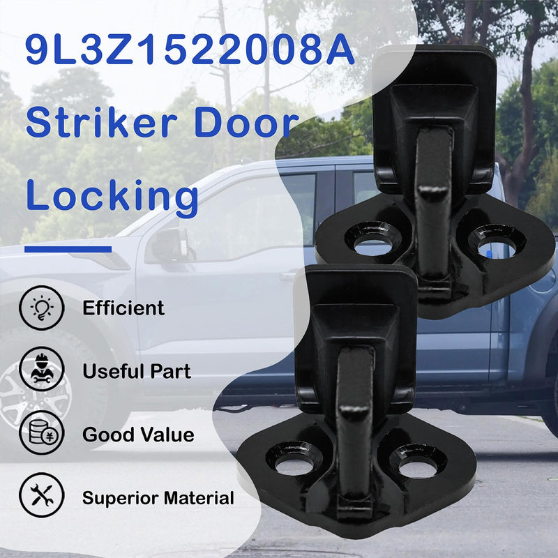 Striker Door Locking 9L3Z1522008A Compatible with Ford F-150 2009-2014,Striker Door Locking Mechanism Left Right Front (2 Pcs) 2 Pieces