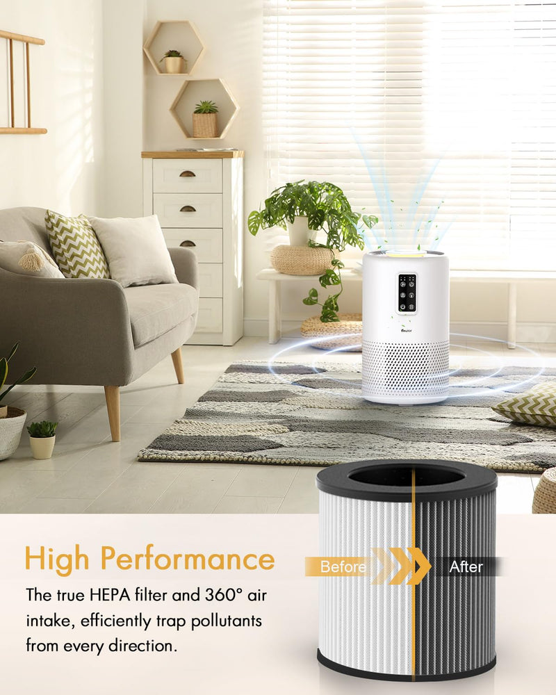 (1 PCS) Air Purifier B-D02U Replacement Filter, VEWIOR H13 True HEPA Air Cleaner Filter (Special for B-D02U Air Purifier) Universal Filter(1PCS)