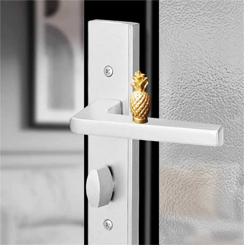 Pineapple Hinge Heads Decorative Topper Set of 6,Door Hinge Toppers for Home Decoration Door Hinge Toppers，Magnetic Hinge Head Toppers Cute Magnetic Hinge Heads Figurines
