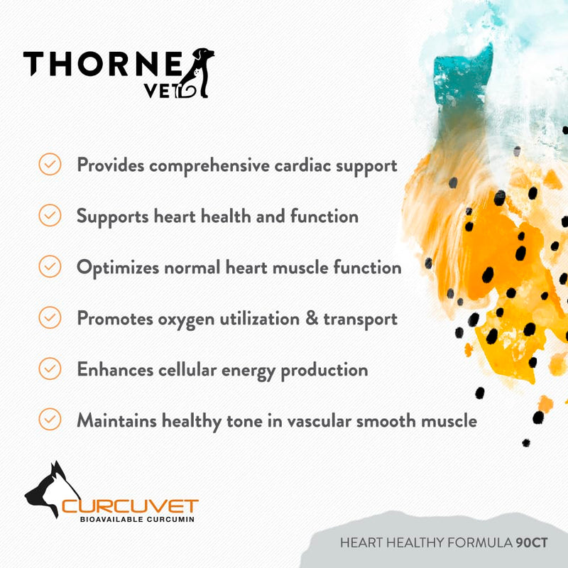 ThorneVET Heart Healthy Formula – Cardiovascular Support for Dogs & Cats, 90 Soft Chews - PawsPlanet Australia