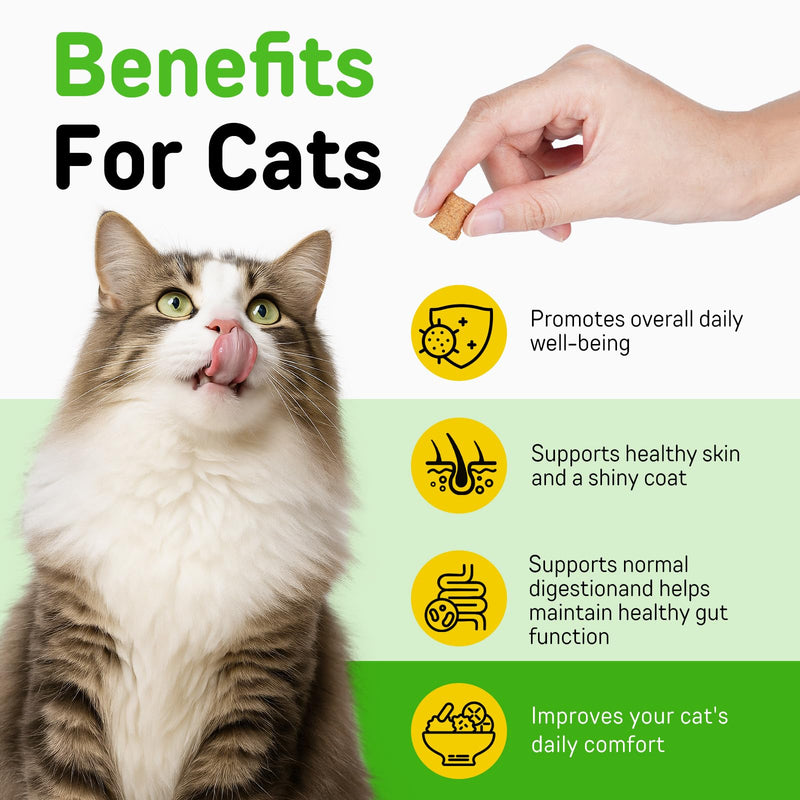 Hairball Control Cat Treats - Hairball Treatment for Cats,Cat Hairball Remedy & Relief for Cats-Cat Hairball Control with Psyllium Seed Husk and Vitamins,Promotes Skin & Coat,Digestive,Urinary Health