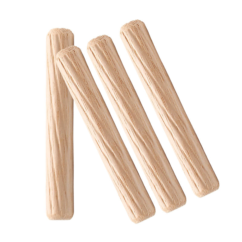 120pcs Hardwood Wood Dowel Pins, 1/4" x 2" Fluted Wood Dowels Rods Crafts Dowel Pegs for Woodworking Furniture Door Arts and Crafts DIY Projects, Straight Grooved 1/4" x 2"