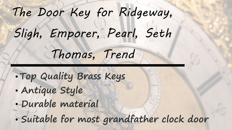 Grandfather Clock Door Key Works with Most Clocks Made Before 2004，for Ridgeway, Sligh, Emporer, Pearl, Seth Thomas, Trend