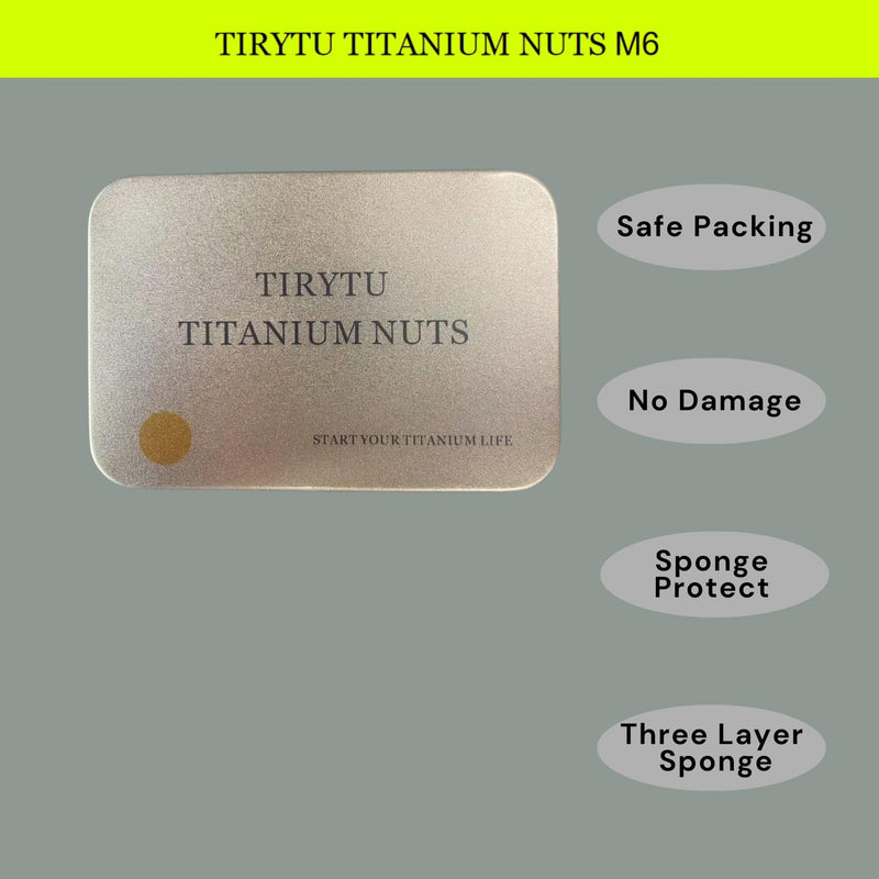 10PCS Titanium Flange Hex Nut M6, Gold M6 1.0mm Pitch