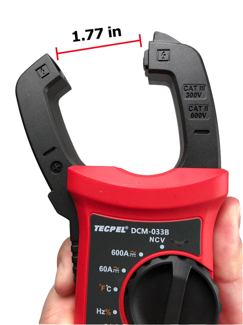 TECPEL DCM-033B 6000 Count Digital Clamp Meter Clamp Multimeter (ACA/ACV/DCA/DCV)