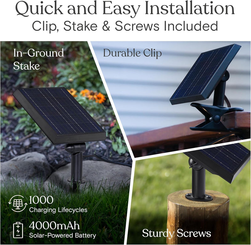 Brightech Ambience Pro Solar Powered Outdoor String Lights - Commercial Grade Patio Lights with 48 Ft Edison Bulbs - Shatterproof LED Solar Lights for - 1W LED, Warm White Light Bright (1W) Manual Control 48 FT