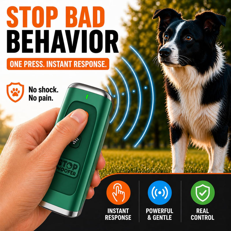 NEW 2026 Dog Bark Deterrent Device - Ultrasonic Anti Barking Device for Dogs - Humane Rechargeable Bark Control & Dog Training Tool for Small Medium Large Dogs - Indoor Outdoor Anywhere Daily Green