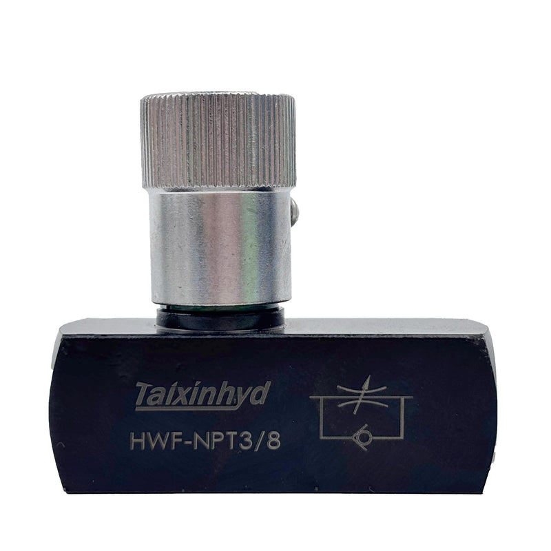 3/8 Inch NPT Hydraulic Needle Valve 5800PSI Two Way Throttle Check Valve for Hydraulic Oil Gas 3/8