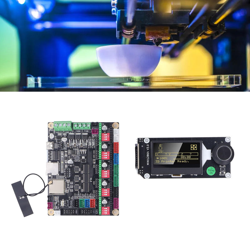3D Printer Control Board for TinyBee V1.0 LCD Graphic Display Screen High Performance Connection RGB Backlight, and Screen Functions for2.0 Firmware