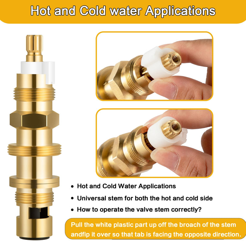 910-030 Ceramic Disc Cartridge Replacement, Compatible with Price/Pfister Shower and Faucet Stem, Shower Valve Cartridge for Tub and Shower Faucet, Brass Construction(2 Pack) 2