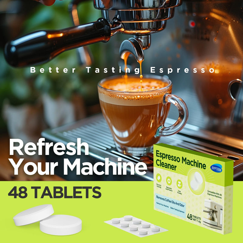 Espresso Machine Cleaning Tablets, Coffee Machine Cleaning Pods, Coffee Machine Cleaner for All Espresso Machine, 48 Pack 1 Count (Pack of 48)