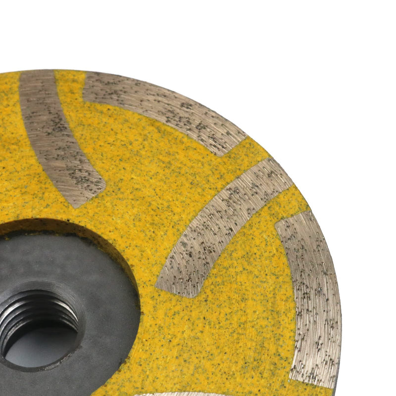 4 Inch Dry/Wet Flat Diamond Resin Filled Grinding Wheel Cup Wheel for Granite and Engineered Stone(Medium) Medium