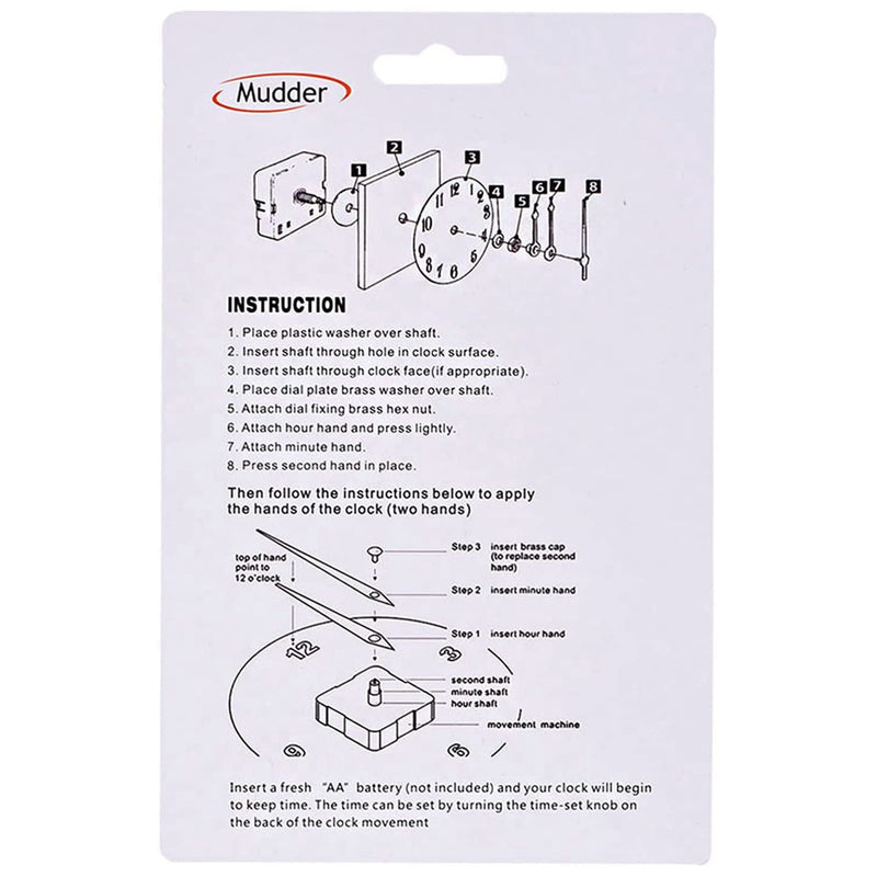 Mudder Long Shaft Movement, 4/5 Inch Maximum Dial Thickness, 1-1/5 Inch Total Wave Thickness