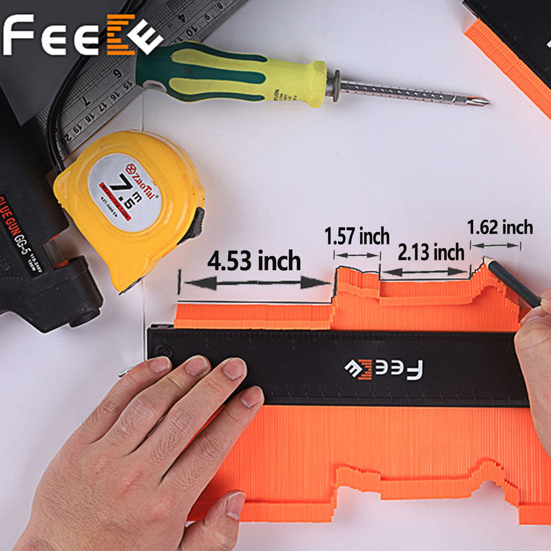 Contour Gauge (12 Inch) with Lock Profile Tool, Fathers Day Gifts Woodworking Tools Carpenter Tools for Men Construction Scribe Tool, Gifts for Men, Dad, Husband, Grandpa 12 inch