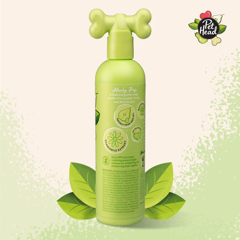 Mucky Pup Puppy Shampoo | Pear Scent | Shampoo for Puppies from 8 weeks | Professional Grooming | Vegan Dog Shampoo | Gentle Formula for Puppies | Made in USA | 16 fl. oz. - PawsPlanet Australia