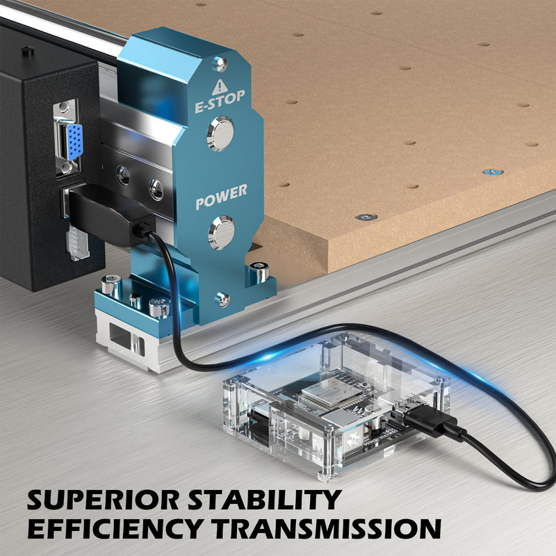 Genmitsu GGW-USB Wireless Wi-Fi Module Kit with USB Port, App G-Code Sending, Remote Control and Monitor CNC Milling Machine Offline Controller for all CNC Machine