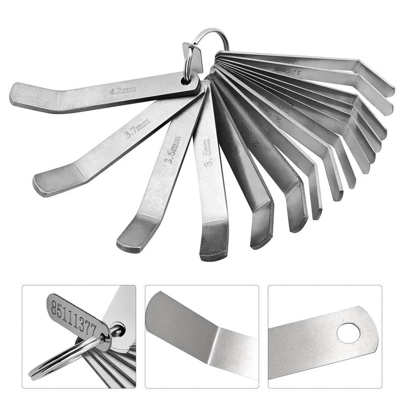 15PCS Feeler Gauges Set Fit for Volvo D13 D12 D16 Engine | 0.2-4.2mm, 85111377, 88880052, 88880053, Fit for Mack MP7 MP8 MP10